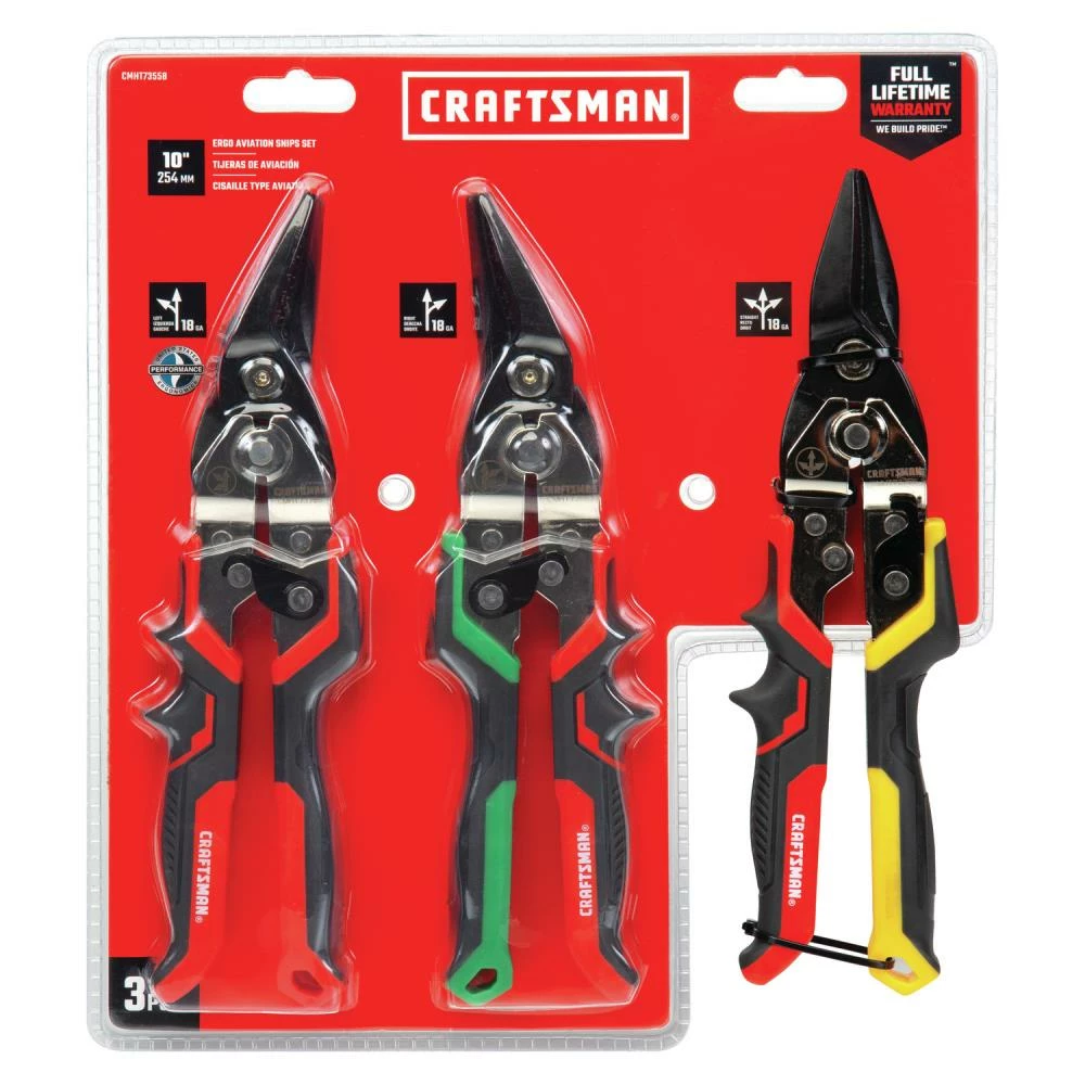 CRAFTSMAN Tin Snips 60CrV Snips Set 3 CRAFTSMAN Tin Snips 60CrV Snips Set - Image 3