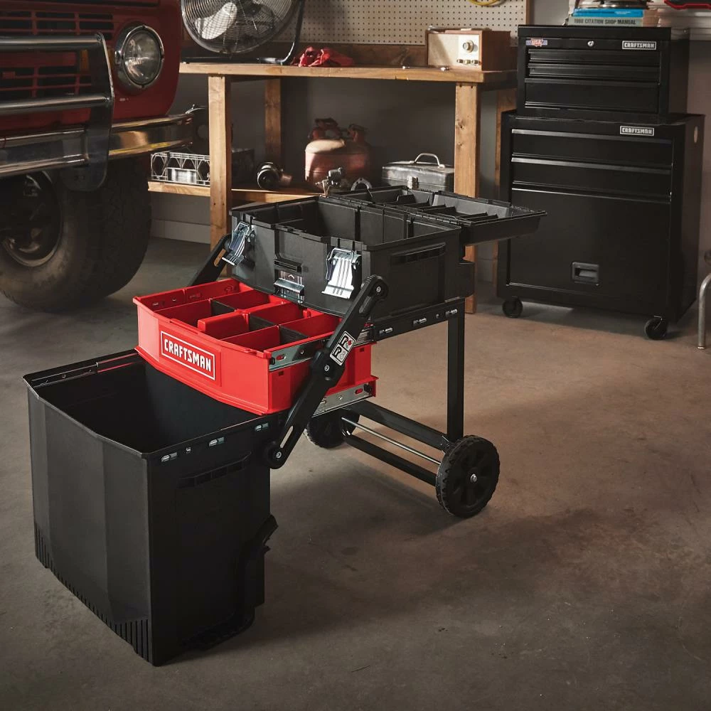CRAFTSMAN Portable Tool Boxes 22-in 1-Drawer Black Plastic and Metal Wheels Lockable Tool Box 8 CRAFTSMAN Portable Tool Boxes 22-in 1-Drawer Black Plastic and Metal Wheels Lockable Tool Box - Image 8