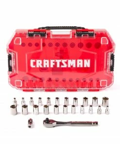CRAFTSMAN Mechanics Tool Sets 24-Piece Standard (SAE) and Metric Combination Gunmetal Chrome Mechanics Tool Set (1/4-in) -Craftsman Store 10266785