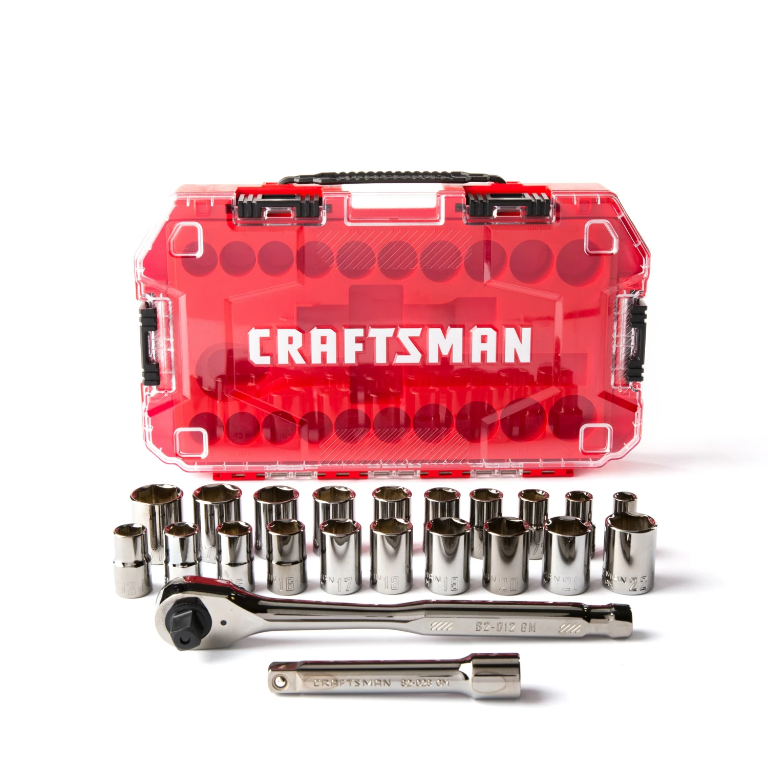 CRAFTSMAN Mechanics Tool Sets 22-Piece Standard (SAE) and Metric Combination Gunmetal Chrome Mechanics Tool Set 4 CRAFTSMAN Mechanics Tool Sets 22-Piece Standard (SAE) and Metric Combination Gunmetal Chrome Mechanics Tool Set - Image 4