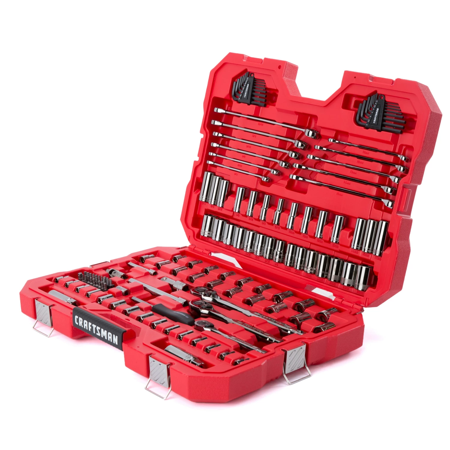CRAFTSMAN Mechanics Tool Sets 121-Piece Standard (SAE) and Metric Combination Gunmetal Chrome Mechanics Tool Set (1/4-in; 3/8-in) 2 CRAFTSMAN Mechanics Tool Sets 121-Piece Standard (SAE) and Metric Combination Gunmetal Chrome Mechanics Tool Set (1/4-in; 3/8-in) - Image 2