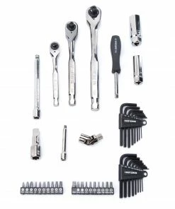 CRAFTSMAN Mechanics Tool Sets 121-Piece Standard (SAE) and Metric Combination Gunmetal Chrome Mechanics Tool Set (1/4-in; 3/8-in) 15 CRAFTSMAN Mechanics Tool Sets 121-Piece Standard (SAE) and Metric Combination Gunmetal Chrome Mechanics Tool Set (1/4-in; 3/8-in) -Craftsman Store 10266796