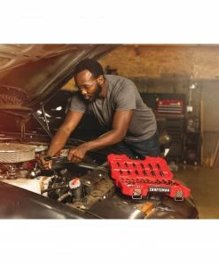 CRAFTSMAN Mechanics Tool Sets 51-Piece Standard (SAE) and Metric Combination Gunmetal Chrome Mechanics Tool Set (3/8-in) -Craftsman Store 10397810