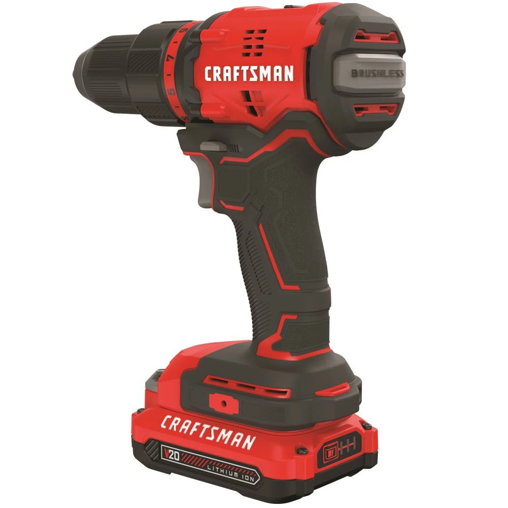 CRAFTSMAN Drills V20 20-volt Max 1/2-in Brushless Cordless Drill (1-Battery Included and Charger Included) 10 CRAFTSMAN Drills V20 20-volt Max 1/2-in Brushless Cordless Drill (1-Battery Included and Charger Included) - Image 10