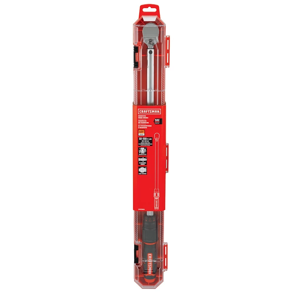 CRAFTSMAN Torque Wrenches 1/2-in Drive Click Torque Wrench (50-ft lb to 250-ft lb) 4 CRAFTSMAN Torque Wrenches 1/2-in Drive Click Torque Wrench (50-ft lb to 250-ft lb) - Image 4