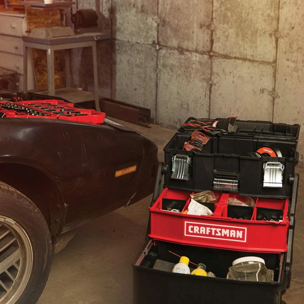 CRAFTSMAN Portable Tool Boxes 22-in 1-Drawer Black Plastic and Metal Wheels Lockable Tool Box 10 CRAFTSMAN Portable Tool Boxes 22-in 1-Drawer Black Plastic and Metal Wheels Lockable Tool Box - Image 10