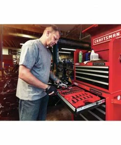 CRAFTSMAN Mechanics Tool Sets 81-Piece Standard (SAE) and Metric Combination Gunmetal Chrome Mechanics Tool Set (1/4-in; 3/8-in) -Craftsman Store 10996629