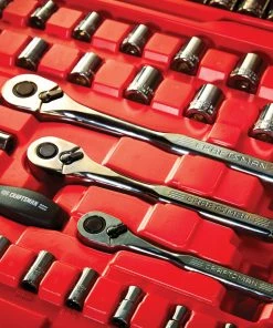 CRAFTSMAN Mechanics Tool Sets 121-Piece Standard (SAE) and Metric Combination Gunmetal Chrome Mechanics Tool Set (1/4-in; 3/8-in) 23 CRAFTSMAN Mechanics Tool Sets 121-Piece Standard (SAE) and Metric Combination Gunmetal Chrome Mechanics Tool Set (1/4-in; 3/8-in) -Craftsman Store 11213202