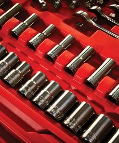 CRAFTSMAN Mechanics Tool Sets 121-Piece Standard (SAE) and Metric Combination Gunmetal Chrome Mechanics Tool Set (1/4-in; 3/8-in) 24 CRAFTSMAN Mechanics Tool Sets 121-Piece Standard (SAE) and Metric Combination Gunmetal Chrome Mechanics Tool Set (1/4-in; 3/8-in) -Craftsman Store 11213203