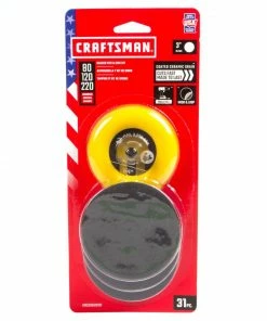 CRAFTSMAN Power Tool Sandpaper 3 In Cer Disc Kit Asst Grits 1+30 Ceramic Alumina Multi-grade Pack Disc Sandpaper