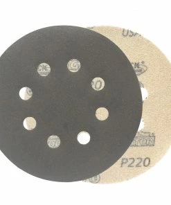 CRAFTSMAN Power Tool Sandpaper 5 In 8H H/L Cer Disc 220 Grt 10pk 10-Piece Ceramic Alumina 220-Grit Disc Sandpaper -Craftsman Store 11355857