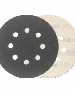 CRAFTSMAN Power Tool Sandpaper 5 In 8H H/L Cer Disc 120 Grit 5pk 5-Piece Ceramic Alumina 120-Grit Disc Sandpaper -Craftsman Store 11435602