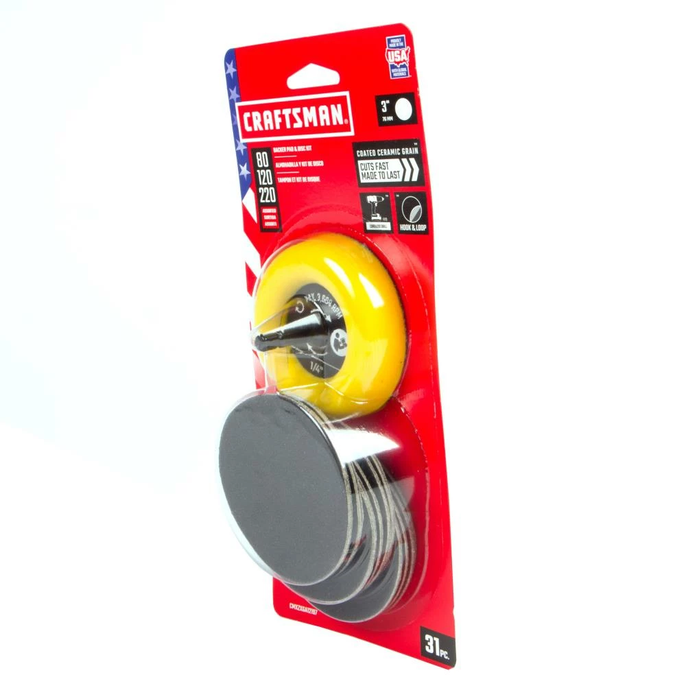 CRAFTSMAN Power Tool Sandpaper 3 In Cer Disc Kit Asst Grits 1+30 Ceramic Alumina Multi-grade Pack Disc Sandpaper 4 CRAFTSMAN Power Tool Sandpaper 3 In Cer Disc Kit Asst Grits 1+30 Ceramic Alumina Multi-grade Pack Disc Sandpaper - Image 4