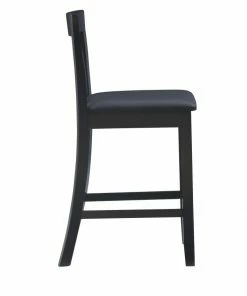 Linon Bar Stools Torino Craftsman Counter Stool Black Counter height (22-in to 26-in) Upholstered Bar Stool -Craftsman Store 11584686