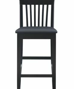 Linon Bar Stools Torino Craftsman Counter Stool Black Counter height (22-in to 26-in) Upholstered Bar Stool