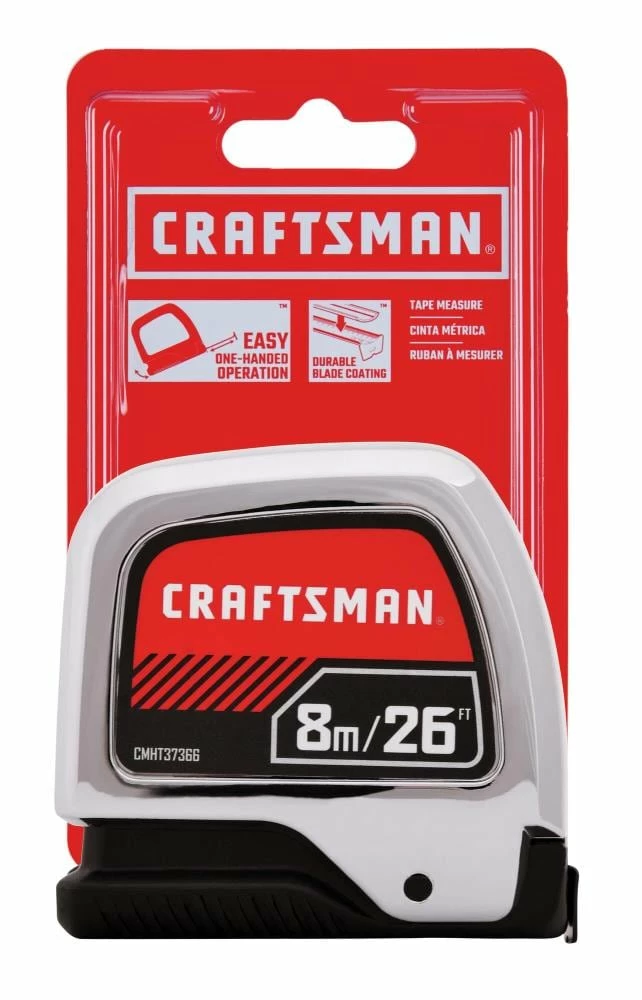 CRAFTSMAN Tape Measures CHROMELOCK 26-ft Auto Lock Tape Measure 4 CRAFTSMAN Tape Measures CHROMELOCK 26-ft Auto Lock Tape Measure - Image 4