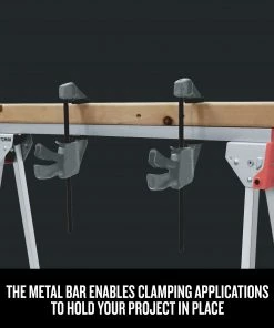 CRAFTSMAN Saw Horses Essential 33.66-in W x 28.9-in H Metal Saw Horse (1000-lb Capacity) -Craftsman Store 11586807