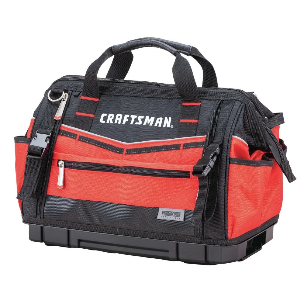 CRAFTSMAN Tool Bags VERSASTACK Red/Black Polyester 17-in Zippered Tool Bag 1 CRAFTSMAN Tool Bags VERSASTACK Red/Black Polyester 17-in Zippered Tool Bag