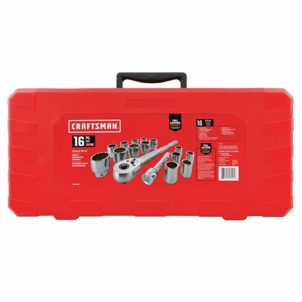 CRAFTSMAN Sockets & Socket Sets 16-Piece Standard (SAE) 3/4-in Drive 12-point 3/4-in Shallow Socket Set 2 CRAFTSMAN Sockets & Socket Sets 16-Piece Standard (SAE) 3/4-in Drive 12-point 3/4-in Shallow Socket Set - Image 2