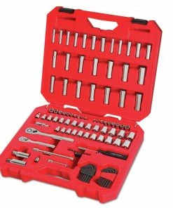 CRAFTSMAN Mechanics Tool Sets 105-Piece Standard (SAE) and Metric Combination Polished Chrome Mechanics Tool Set (1/4-in; 3/8-in) -Craftsman Store 11670784