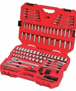 CRAFTSMAN Mechanics Tool Sets 135-Piece Standard (SAE) and Metric Combination Polished Chrome Mechanics Tool Set (1/4-in; 3/8-in) -Craftsman Store 11670800