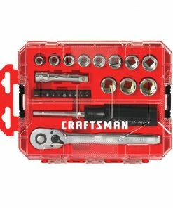 CRAFTSMAN Mechanics Tool Sets 24-Piece Metric Polished Chrome Mechanics Tool Set (3/8-in) -Craftsman Store 11684833