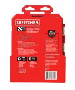 CRAFTSMAN Mechanics Tool Sets 24-Piece Metric Polished Chrome Mechanics Tool Set (3/8-in) -Craftsman Store 11684839