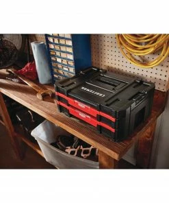 CRAFTSMAN Portable Tool Boxes VERSASTACK System 17-in 2-Drawer Black Plastic Tool Box -Craftsman Store 12004029