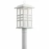 Kichler Post Light Parts Beacon Square 150-Watt 20.5-in White Craftsman Light Post Lantern