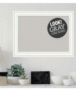 Amanti Art Memo Boards Craftsman White Frame Collection 32.88-in W x 24.88-in H Landscape or Portrait Bulletin Board -Craftsman Store 12051306