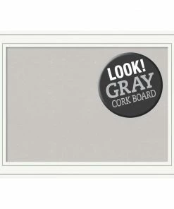 Amanti Art Memo Boards Craftsman White Frame Collection 32.88-in W x 24.88-in H Landscape or Portrait Bulletin Board