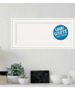 Amanti Art Memo Boards Craftsman White Frame Collection 34.88-in W x 16.88-in H Landscape or Portrait Bulletin Board -Craftsman Store 12051390