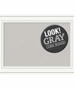 Amanti Art Memo Boards Craftsman White Frame Collection 28.88-in W x 20.88-in H Landscape or Portrait Bulletin Board