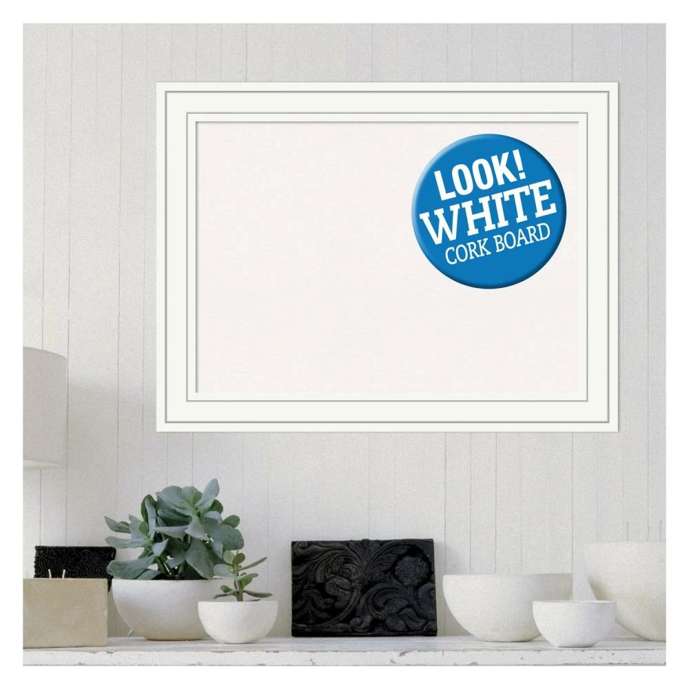 Amanti Art Memo Boards Craftsman White Frame Collection 32.88-in W x 24.88-in H Landscape or Portrait Bulletin Board 4 Amanti Art Memo Boards Craftsman White Frame Collection 32.88-in W x 24.88-in H Landscape or Portrait Bulletin Board - Image 4