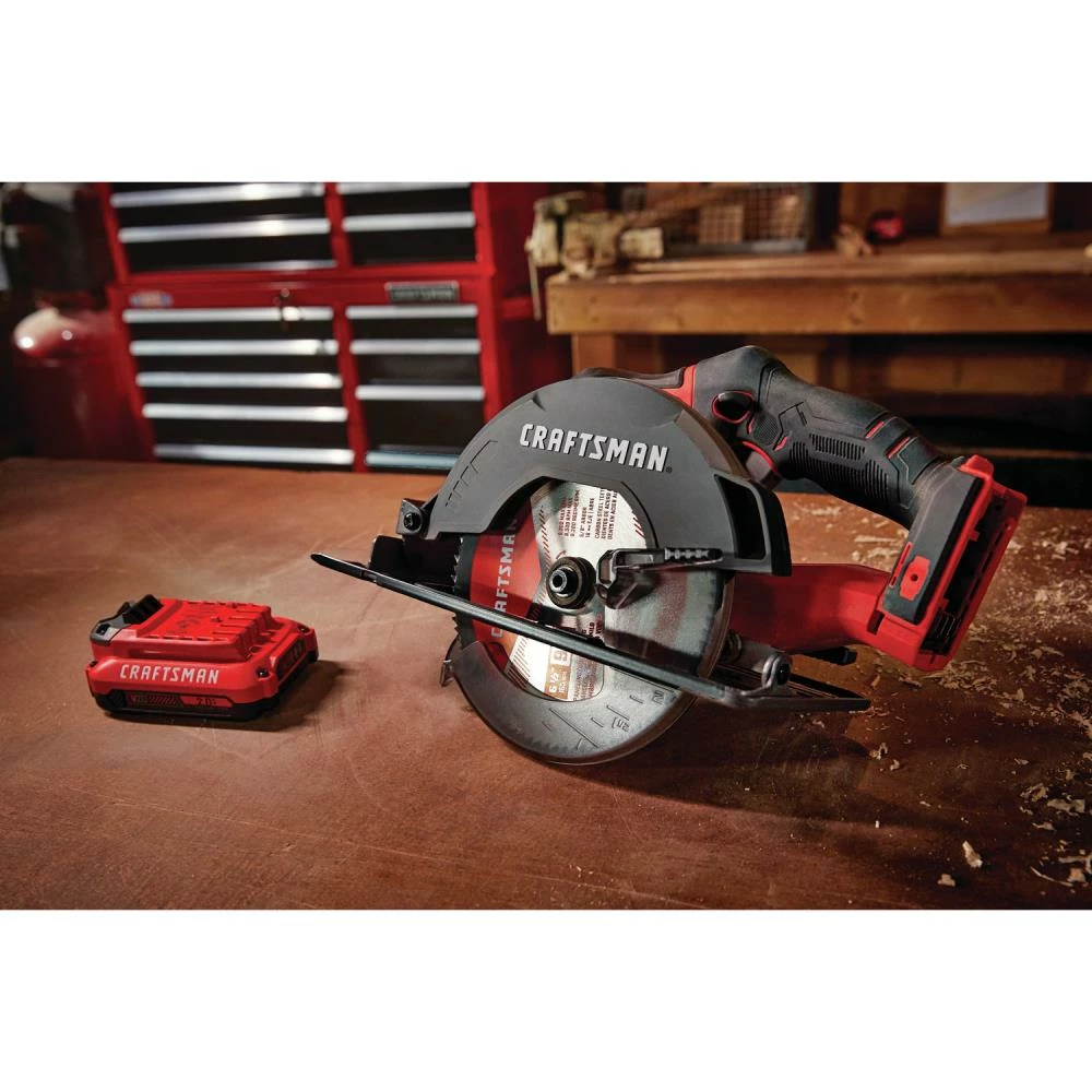 CRAFTSMAN Circular Saws V20 20-Volt Max 6-1/2-in Cordless Circular Saw Kit Circular Saw (1-Battery and Charger Included) 10 CRAFTSMAN Circular Saws V20 20-Volt Max 6-1/2-in Cordless Circular Saw Kit Circular Saw (1-Battery and Charger Included) - Image 10