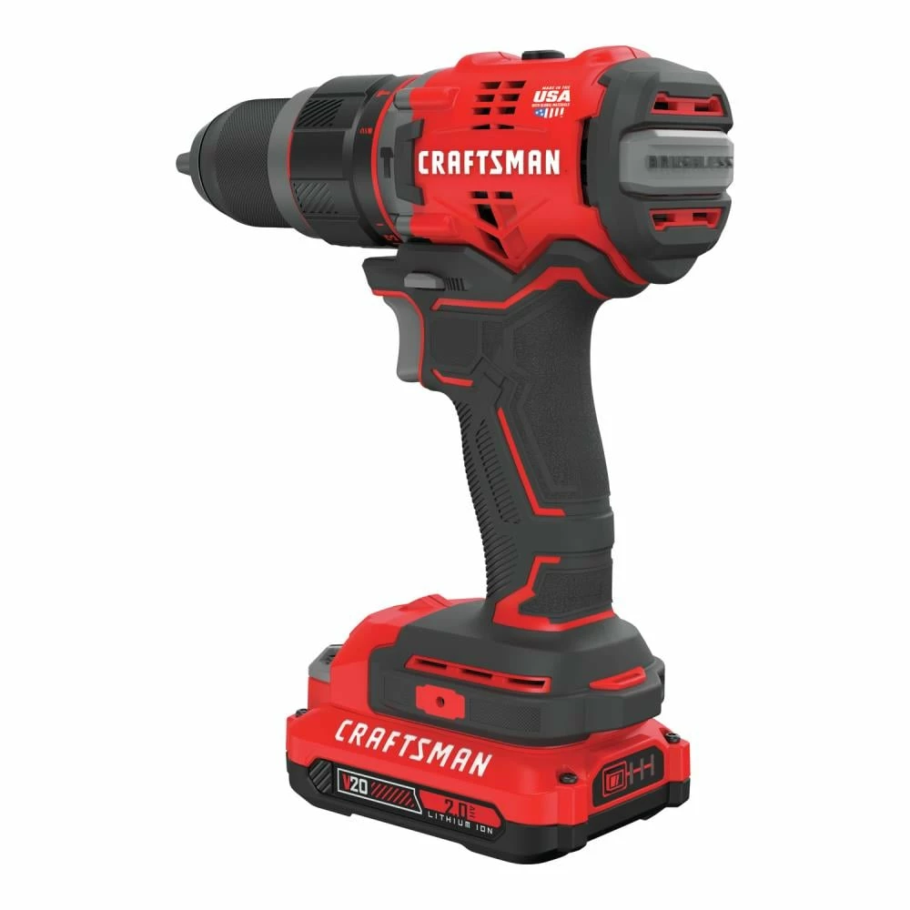 CRAFTSMAN Hammer Drills V20 1/2-in 20-volt Max Variable Speed Brushless Cordless Hammer Drill (2-Batteries Included) 10 CRAFTSMAN Hammer Drills V20 1/2-in 20-volt Max Variable Speed Brushless Cordless Hammer Drill (2-Batteries Included) - Image 10