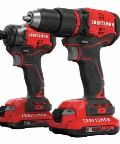 CRAFTSMAN Power Tool Combo Kits V20 2-Tool 20-Volt Max Brushless Power Tool Combo Kit with Soft Case (2-Batteries Included and Charger Included) -Craftsman Store 12128368