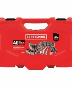 CRAFTSMAN Mechanics Tool Sets 40-Piece Standard (SAE) and Metric Combination Polished Chrome Mechanics Tool Set (3/8-in) -Craftsman Store 12158430