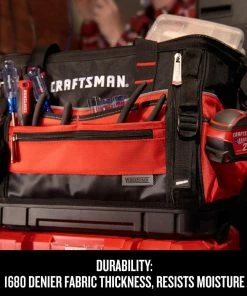 CRAFTSMAN Tool Bags VERSASTACK Red/Black Polyester 17-in Zippered Tool Bag 12 CRAFTSMAN Tool Bags VERSASTACK Red/Black Polyester 17-in Zippered Tool Bag -Craftsman Store 12182026