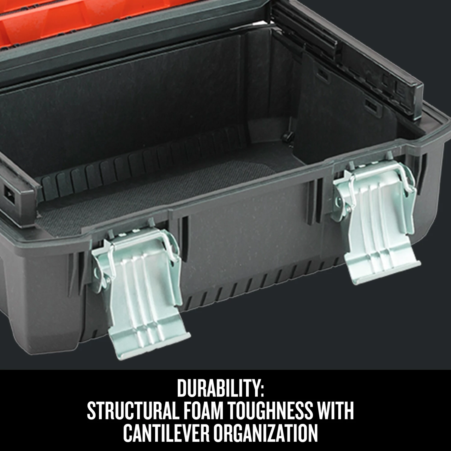 CRAFTSMAN Portable Tool Boxes 18-in (No Drawer Slides) Black Structural Foam Tool Box 5 CRAFTSMAN Portable Tool Boxes 18-in (No Drawer Slides) Black Structural Foam Tool Box - Image 5