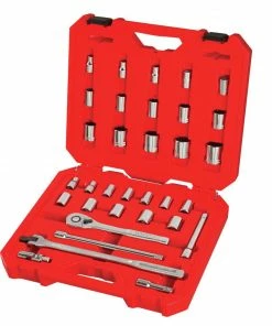 CRAFTSMAN Mechanics Tool Sets 33-Piece Standard (SAE) and Metric Combination Polished Chrome Mechanics Tool Set (3/8-in) -Craftsman Store 12190896