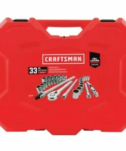 CRAFTSMAN Mechanics Tool Sets 33-Piece Standard (SAE) and Metric Combination Polished Chrome Mechanics Tool Set (3/8-in) -Craftsman Store 12190897