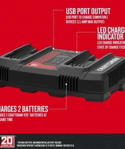 CRAFTSMAN Power Tool Batteries & Chargers 20-Volt Max Power Station -Craftsman Store 12231842