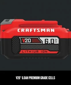 CRAFTSMAN Power Tool Batteries & Chargers V20 20-Volt Max 6 Amp-Hour Lithium Power Tool Battery -Craftsman Store 12232010