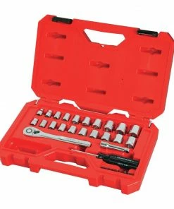 CRAFTSMAN Mechanics Tool Sets 33-Piece Standard (SAE) and Metric Combination Polished Chrome Mechanics Tool Set (3/8-in) -Craftsman Store 12258514