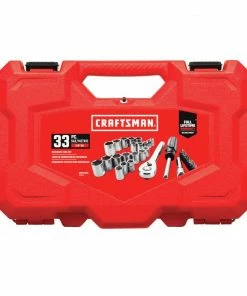CRAFTSMAN Mechanics Tool Sets 33-Piece Standard (SAE) and Metric Combination Polished Chrome Mechanics Tool Set (3/8-in) -Craftsman Store 12258515