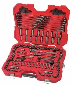 CRAFTSMAN Mechanics Tool Sets 150-Piece Standard (SAE) and Metric Combination Gunmetal Chrome Mechanics Tool Set (1/4-in; 3/8-in) -Craftsman Store 12259350