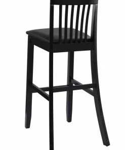 Linon Bar Stools Torino Craftsman Bar Stool Black Bar height (27-in to 35-in) Upholstered Bar Stool -Craftsman Store 12367023