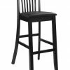 Linon Bar Stools Torino Craftsman Bar Stool Black Bar height (27-in to 35-in) Upholstered Bar Stool