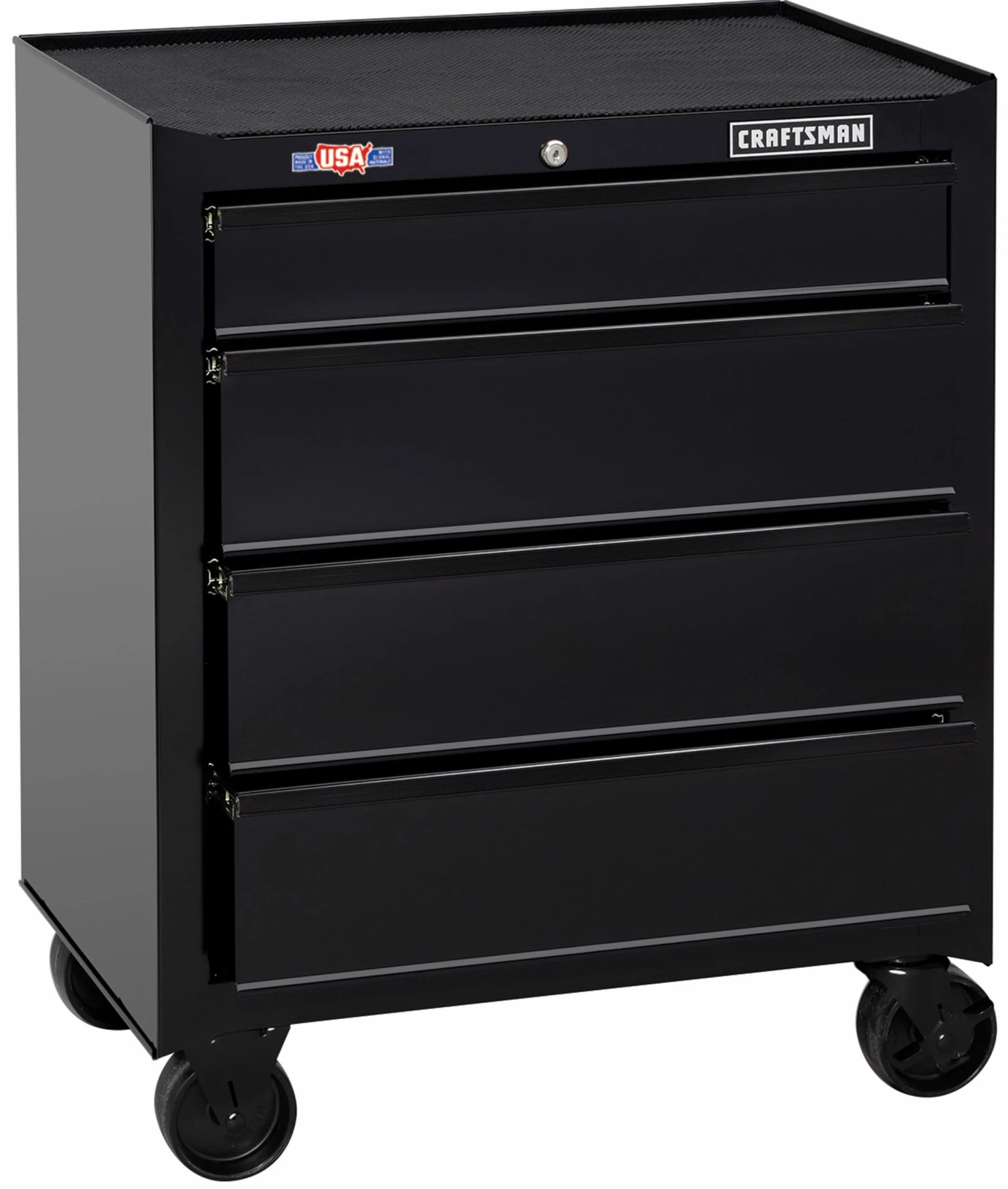 CRAFTSMAN Bottom Tool Cabinets 1000 Series 26.5-in W x 32.5-in H 4-Drawer Steel Rolling Tool Cabinet (Black) 14 CRAFTSMAN Bottom Tool Cabinets 1000 Series 26.5-in W x 32.5-in H 4-Drawer Steel Rolling Tool Cabinet (Black) - Image 14